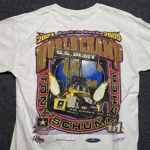 Tony Schumacher "Back to Back 2004 2005 World Champ" NHRA drag racing T shirt